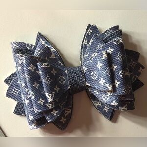 Denim Layered bow (Your choice for keychain or Stanley tumbler)